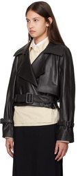 Nour Hammour Brown Hatti Leather Jacket