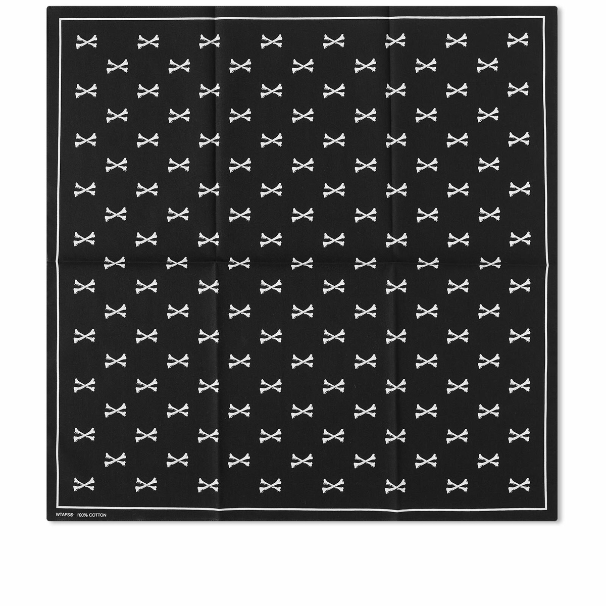 WTAPS Men's 03 Bone Bandana in Black WTAPS