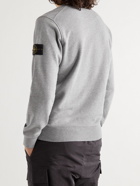 Stone Island - Logo-Appliquéd Loopback Cotton-Jersey Sweatshirt - Gray