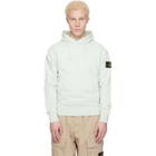 Stone Island Blue 6100062 Organic Cotton Fleece Hoodie