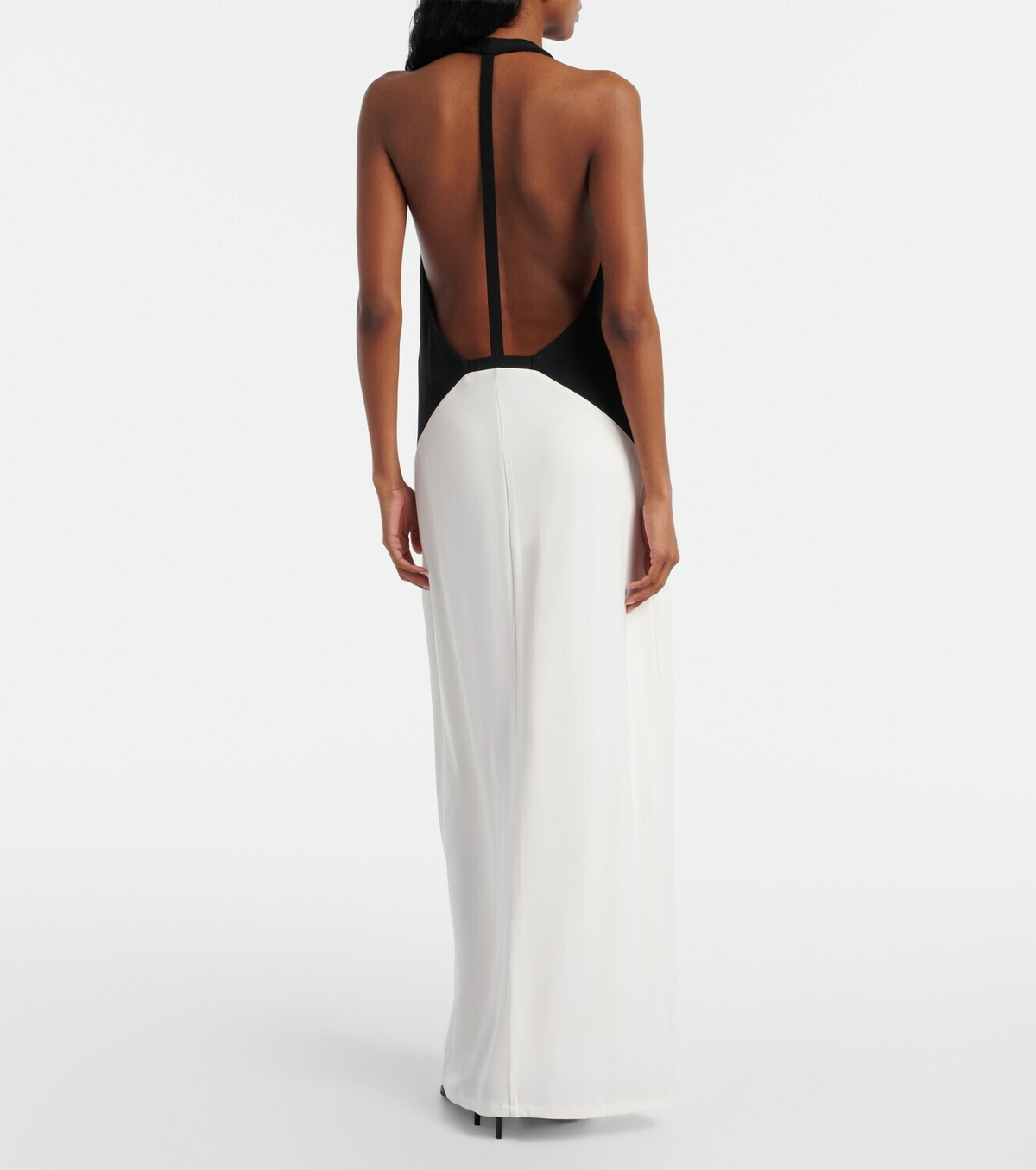 Adriana Degreas Halterneck jersey maxi dress