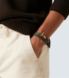 Tom Ford T braided leather bracelet