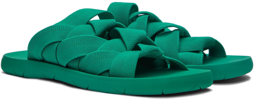 Bottega Veneta Green Plat Sandals Bottega Veneta
