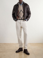 Brunello Cucinelli - Fair Isle Cashmere and Silk-Blend Half-Zip Sweater - Neutrals