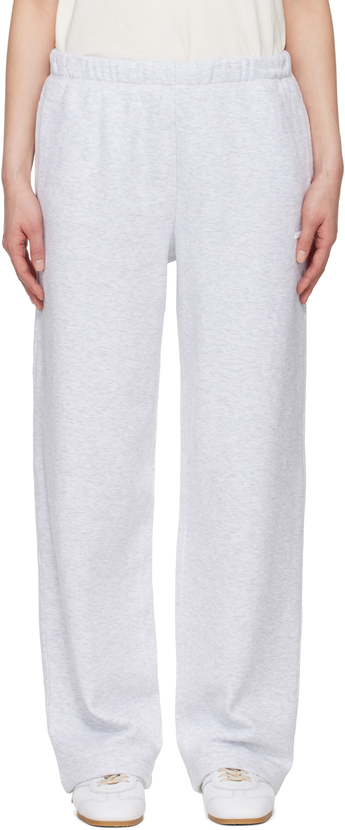 SKIMS Gray Cotton Fleece Classic Straight Leg Sweatpants