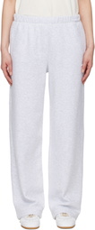 SKIMS Gray Cotton Fleece Classic Straight Leg Sweatpants