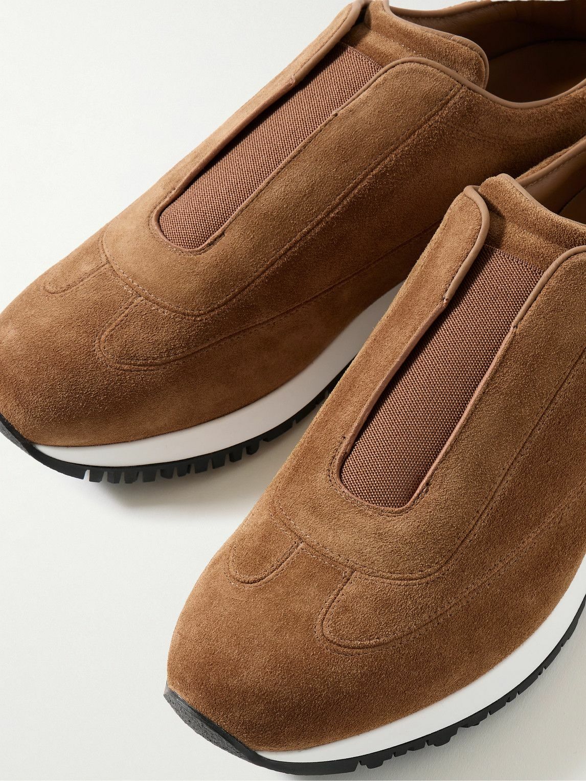 John Lobb - Lift Suede Slip-On Sneakers - Brown