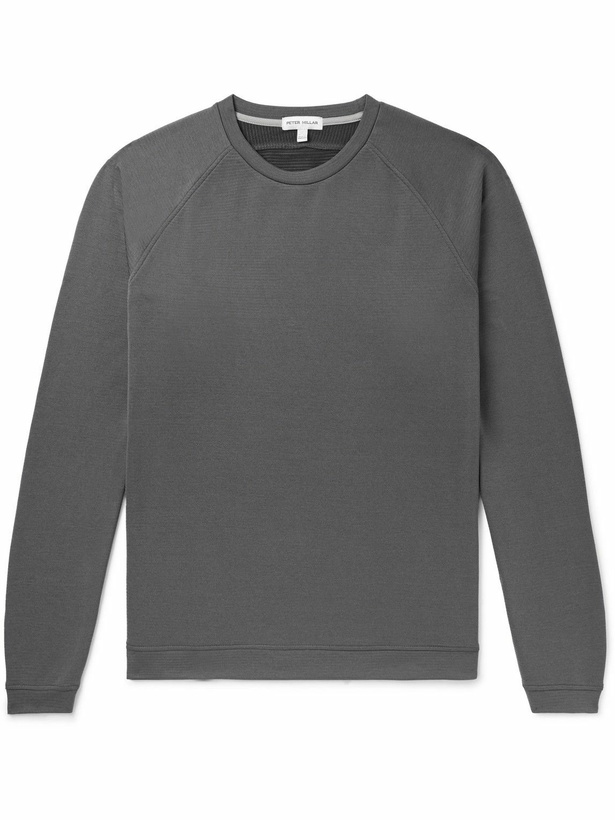 Photo: Peter Millar - Beaumont Performance Ribbed Stretch-Jersey Golf Sweatshirt - Gray