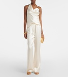 Rebecca Vallance Elise halterneck silk satin top