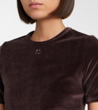 Courrèges Cotton-blend velvet T-shirt