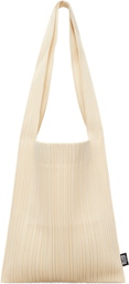 PLEATS PLEASE ISSEY MIYAKE Beige Crepe Knit Tote