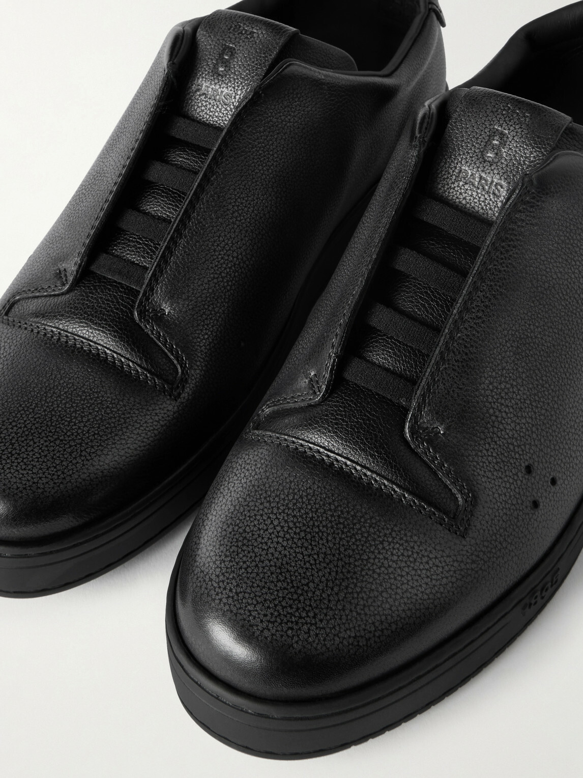 Berluti - Playtime Scritto Venezia Leather Slip-On Sneakers - Black