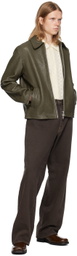 Sunflower Green Short Leather Jacket