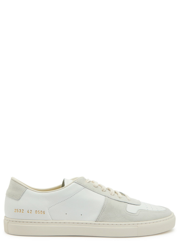 Photo: Common Projects Bball Panelled Leather Sneakers White
