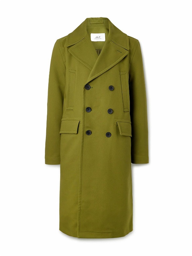 Photo: Mr P. - Great Double-Breasted Woven Coat - Green