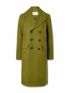 Mr P. - Great Double-Breasted Woven Coat - Green