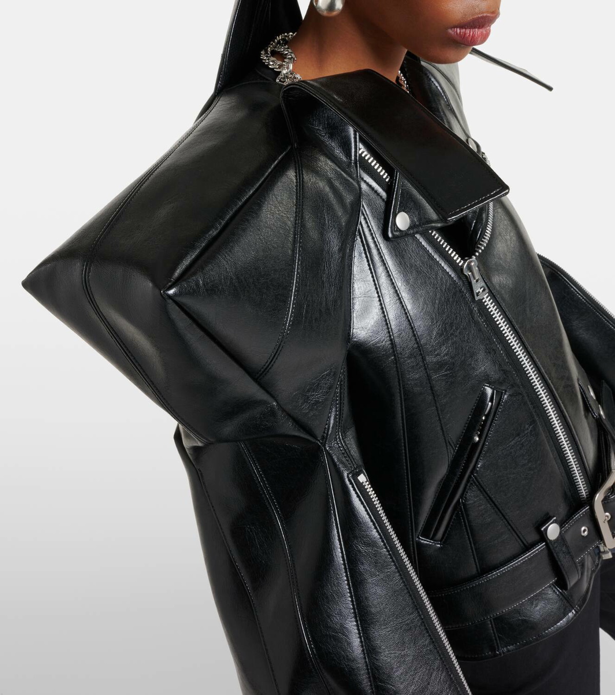 Junya Watanabe Faux leather biker jacket Junya Watanabe