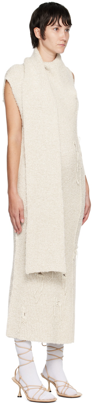 Acne Studios Off-White Distressed Maxi Dress Acne Studios