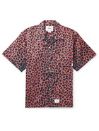 WTAPS - Night Vision Camp-Collar Leopard-Print Cotton-Twill Shirt - Pink