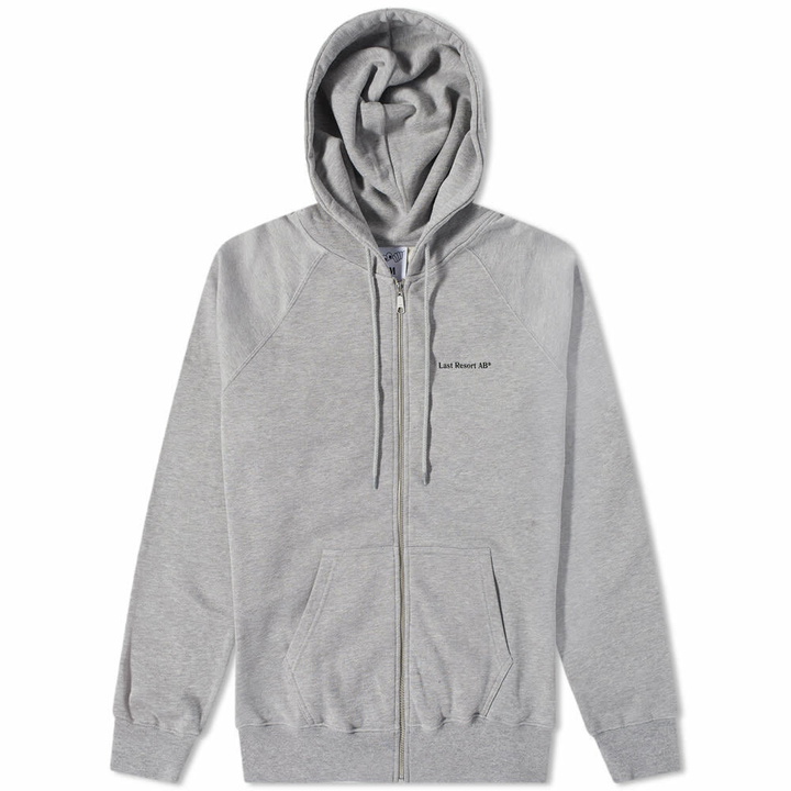 Photo: Last Resort AB Women's Last Resort LRAB Atlas Monogram Zip-Hoodie in Heather Grey