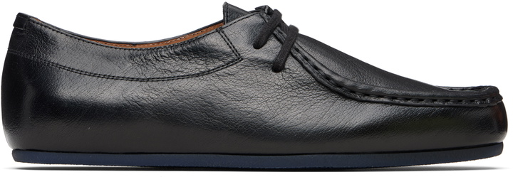 Photo: Jil Sander Black Hood Lace-Up Derbys