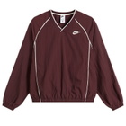 Nike Women's Windrunner Pullover in Burgundy/Sail