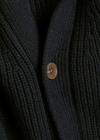 Wax London Walker Ribbed Wool-blend Cardigan Navy