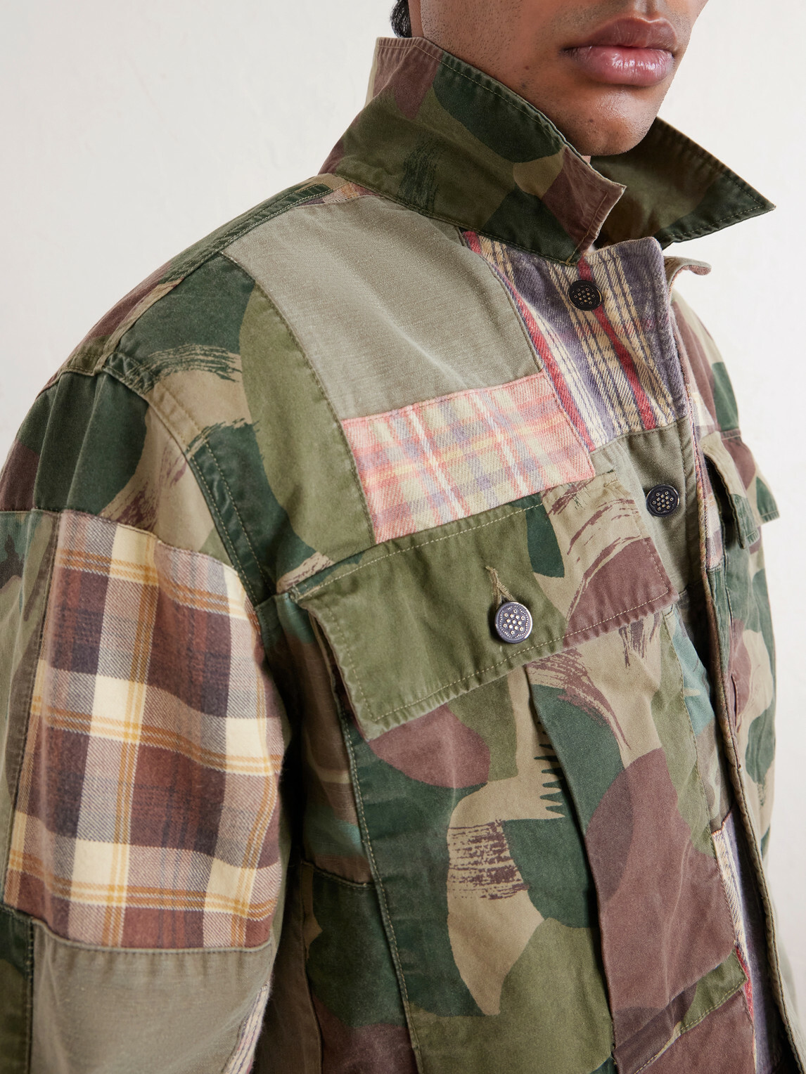 RRL - Patchwork Cotton Shirt - Green