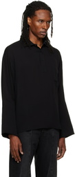 ALAINPAUL Black Long Sleeve Polo