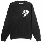 Palm Angels Men's Hunter Intarsia Crew Knit in Black