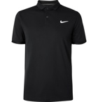 Nike Tennis - NikeCourt Team Logo-Print Dri-FIT Tennis Polo Shirt - Black