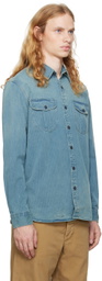 RRL Blue Herringbone Work Shirt