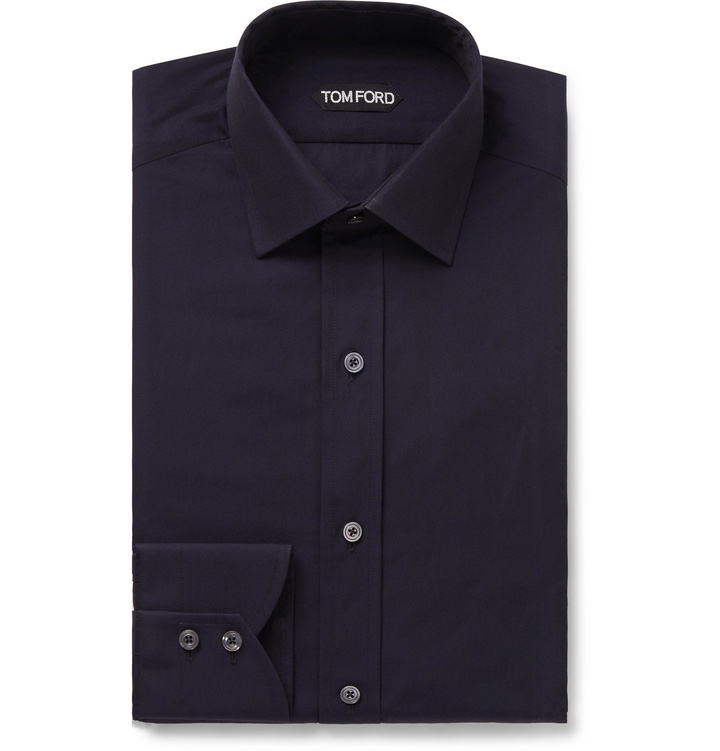 Photo: TOM FORD - Navy Cotton Shirt - Blue