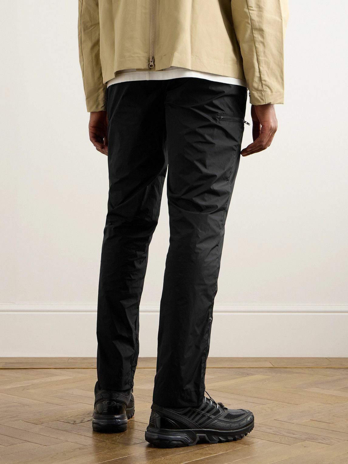 SAIF UD DEEN - Straight-Leg Shell Trousers - Black