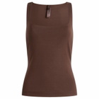 SKIMS Women's Smooth Layers Square Neck Tank Top in Espresso