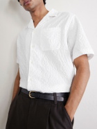 Altea - Hadley Seersucker Cotton Shirt - White