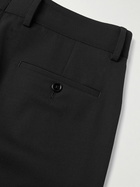 Dolce&Gabbana - Tapered Pleated Virgin Wool-Blend Gabardine Trousers - Black