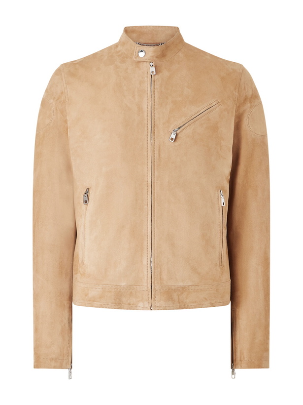 Photo: Dolce&Gabbana - Slim-Fit Suede Jacket - Brown