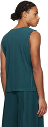 HOMME PLISSÉ ISSEY MIYAKE Green Tailored Pleats 2 Tank Top