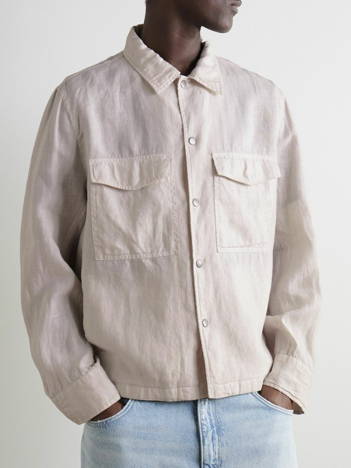 Rag & Bone - Angus Linen Shirt Jacket - Gray