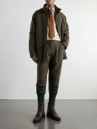 Purdey - Checked Wool-Tweed Field Coat - Green