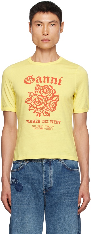 Photo: GANNI Yellow Printed T-Shirt