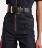 Self-Portrait Belted denim jumpsuit