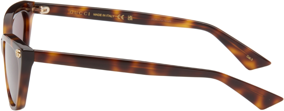 Gucci Brown GG Cat-Eye Sunglasses