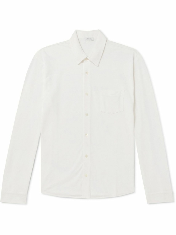 Photo: Sunspel - Supima Cotton-Piqué Shirt - White