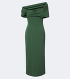 Carolina Herrera Off-shoulder wool-blend cocktail dress