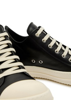 Rick Owens Low Leather Sneakers Black