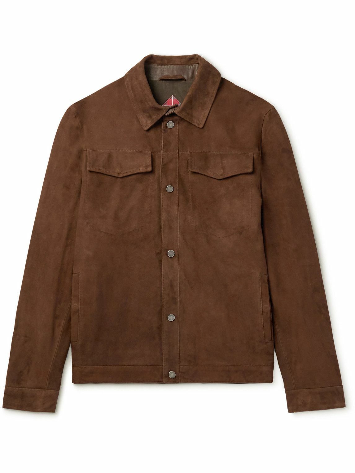 Baracuta - Suede Trucker Jacket - Brown Baracuta