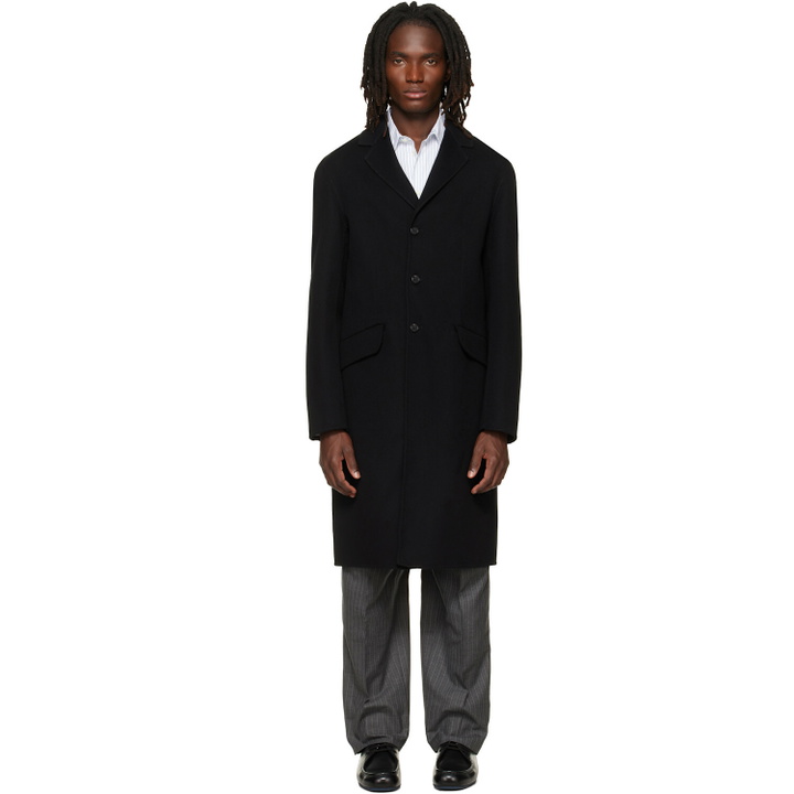 Photo: Jil Sander Black Melton Coat
