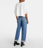 Bottega Veneta Heart-detail cropped jersey T-shirt